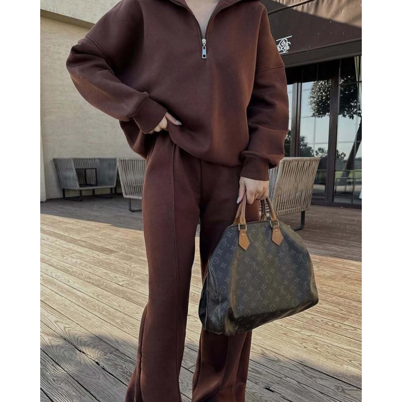 Womens Loose Streetwear Hoodie Pants Set Long Sleeve Casual Two-Piece Outfit Winter 2025
