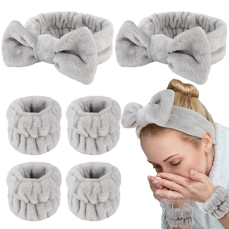 Hand-sewn Face Wash Wrist Band Waterproof Makeup Headband Headband Set