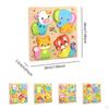 Baby Puzzles Bright Vibrant Color Shapes Developmental Game Wooden Jigsaw 3D Puzzle Toy for
