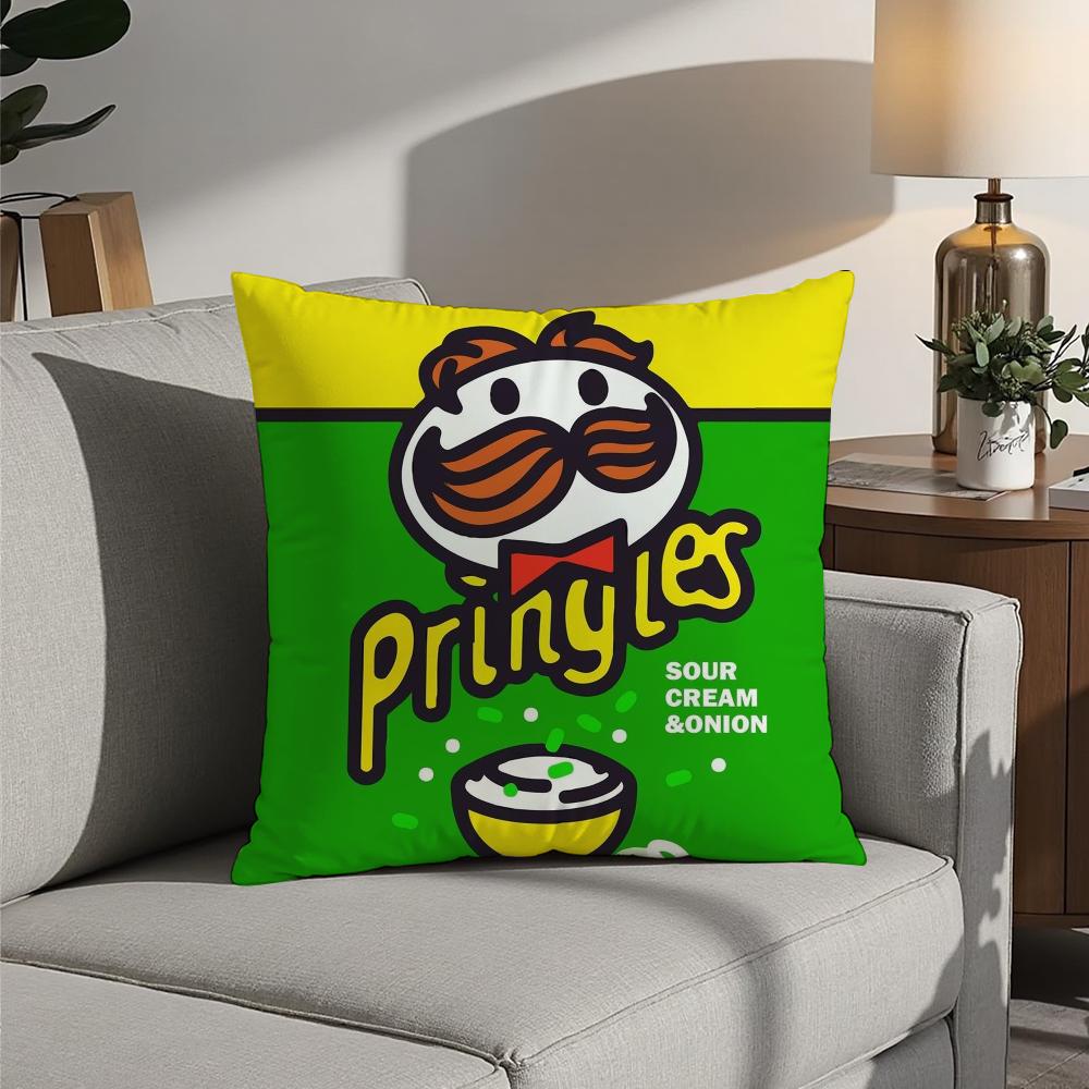 Bearded P-Pringles Pillow Case 3D Print Polyester Fiber 40*40cm Home Sofa Throw Decoration Festival Gift