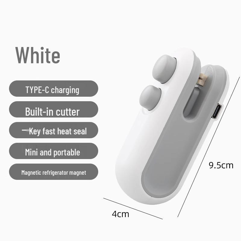 

Mini Household Snack Sealer - Hand-Press Plastic Bag Sealing Machine