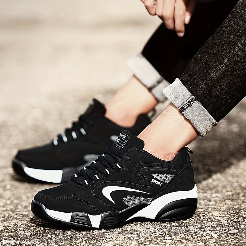 Plus Size Men's Lost Track Shoes, wygodne, antypoślizgowe, wytrzymałe, sznurowane buty sportowe, odpowiednie do męskich aktywności na świeżym powietrzu