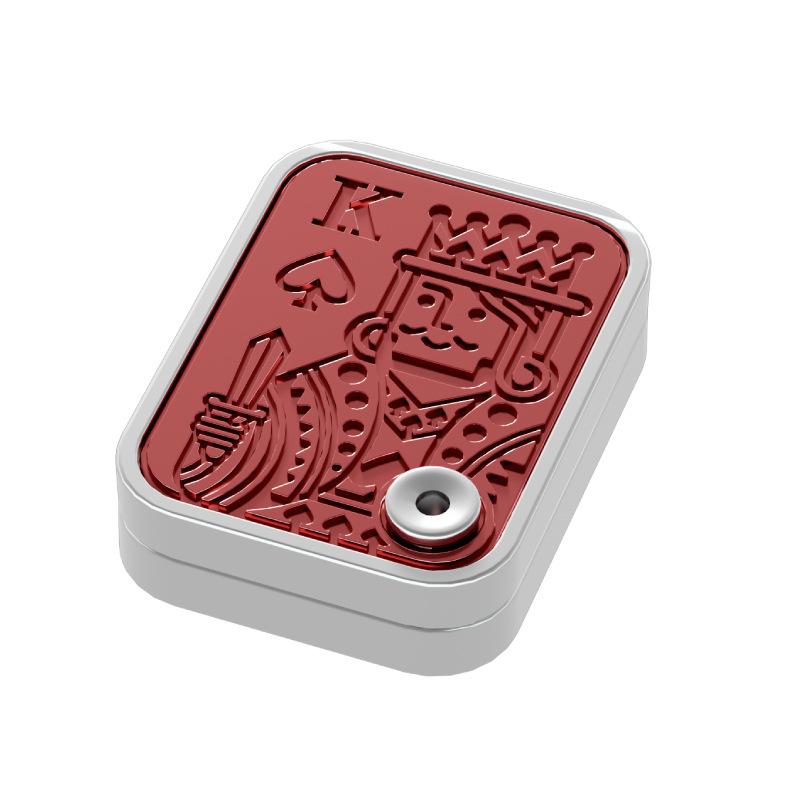 

Card Mechanical Pushing Decompression Cat Claw Segmented Alloy Mini Card Pushing Decompression Toy Fingertip Rotating Poker Toy красный