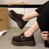 Platform shoes women's new spring and autumn one-pedal shoes retro casual single shoes