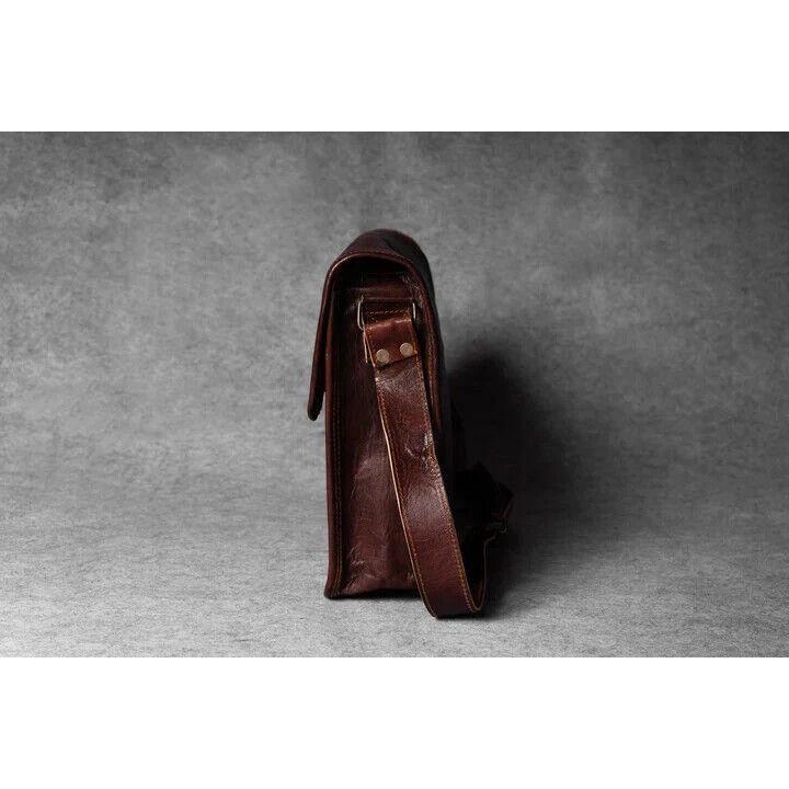 Leather Men's Messenger Shoulder Laptop Under Budget Bag Briefcase Vintage