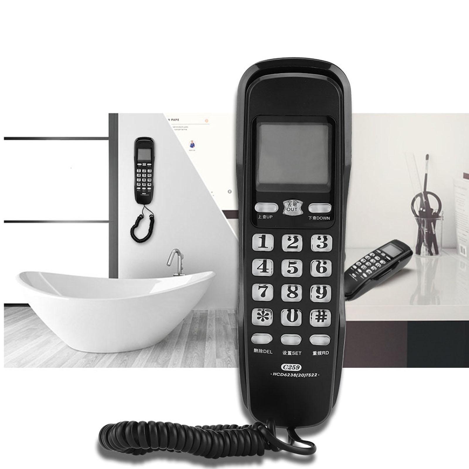 

Last Number Redial Wall Telephone Call Records Checking Noise Cancelling Landline Wall Phones