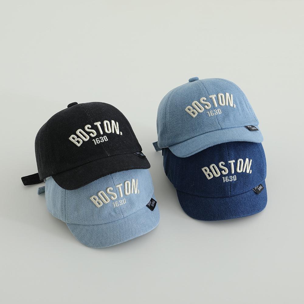 Summer Boy Girl Short Brim Duck Tongue Caps 48-50cm Letter Baby Spring Baseball Caps Outdoor Kids Sunscreen Duckbill Hats