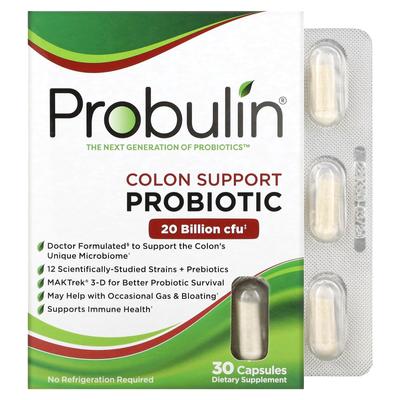 Podpora střev, probiotika, 30 tobolek