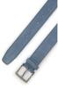 [BOSS] Suede Belt with Logo Engraving and Gunmetal Buckle, Men's, 105 Blue