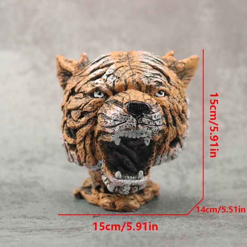 Lion Animal Statue AnimaI ScuIpture Shark Snake Lizard Owl Statue Resin Craft Decoration Taxidermy Home Decoration Accessories