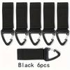 3/6Pcs Keychain Holders - Nylon Webbing Hanging Gear Clips with Triangular Buckle Hook for Outdoor Camping