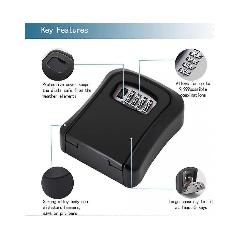 (Purple) Key Lock Box for Outside Wall Mount Combination Lockbox for House Keys - Key Hiders To Hide a Key Outside -Key Safe Storage Lock Box