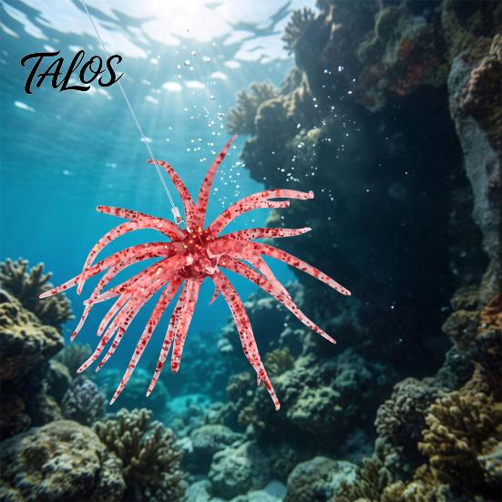 Bionic Fishing Lure 2Pcs Sea Urchin Lure, 11cm/10g Floating Topwater Artificial Professional Gear Bait, Fuzzy Soft for Freshwater Saltwater