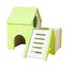 Hamster Habitat Wooden Small Animal House with Ramp and Multiple Levels for Small Pets Indoor Use Suitable for Hamsters Gerbils and Mice