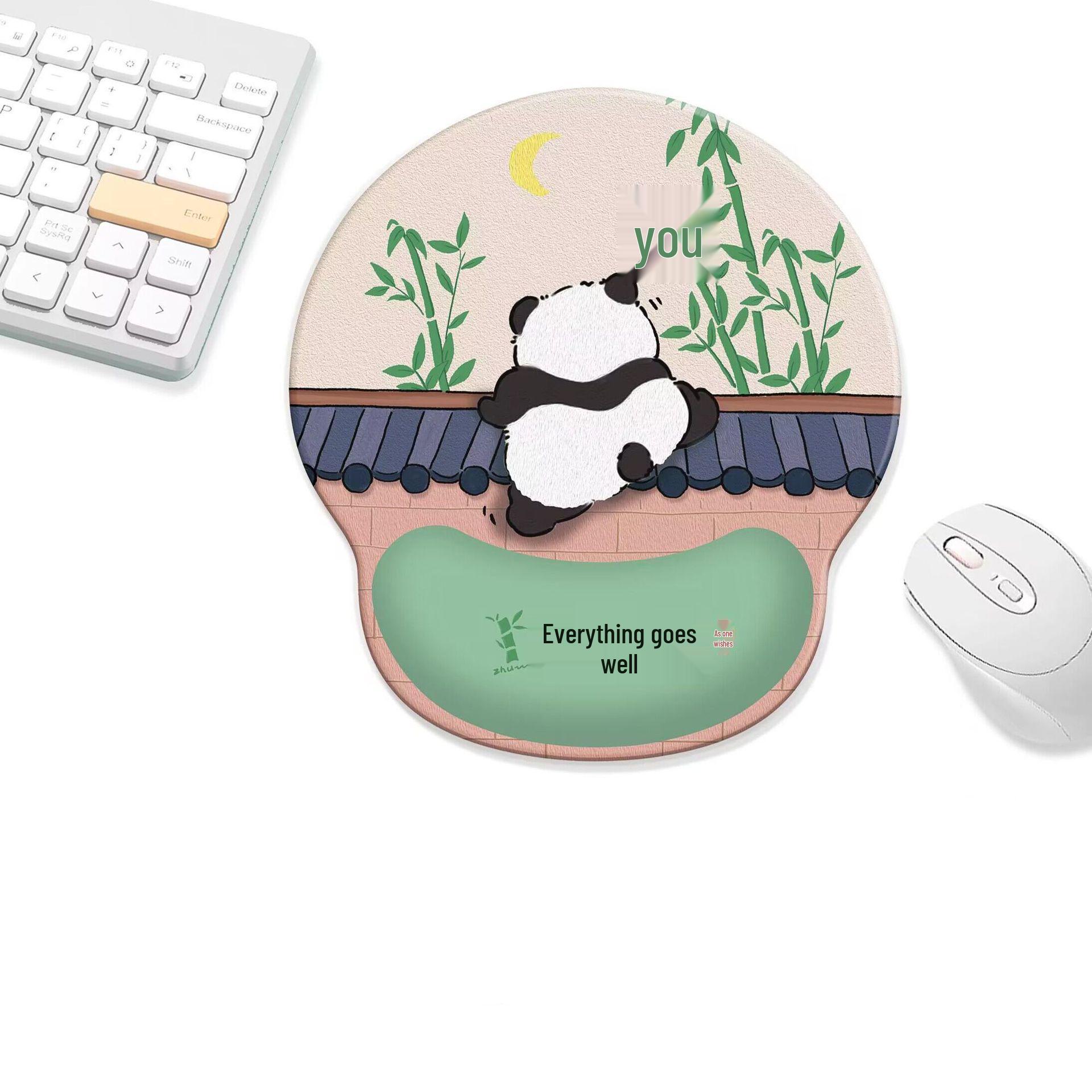 

Panda Mouse Pad & Wrist Rest - Cute, Non-slip, Thickened for Women