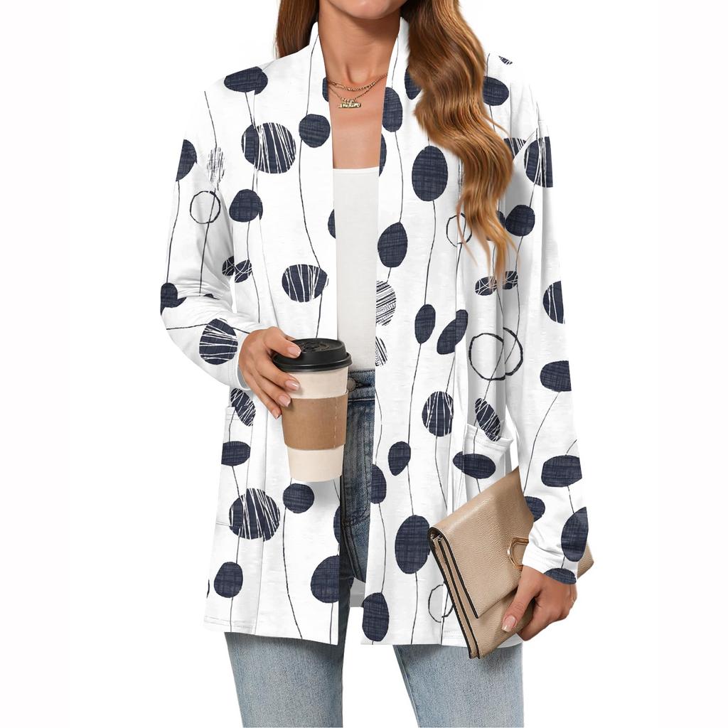 Women's Lightweight Cardigan Sweaters Open Front Long Sleeve Casual Loose Thin Cardigans With Pockets