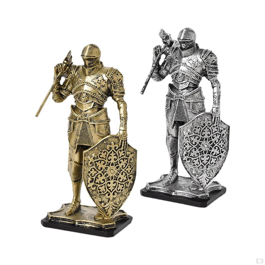Statua Opera d'Arte in Resina Decorazione Medievale per Casa Ufficio