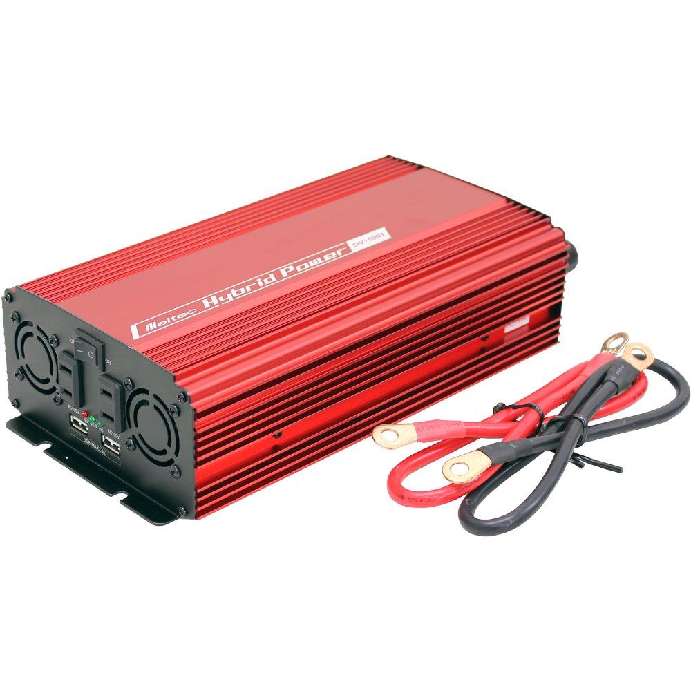 

Meltec Car Inverter 800W Power 2 USB Ports Quiet Operation SIV-1001 2-Way (USB & Outlet), DC24V, Outlets, (2.4A),