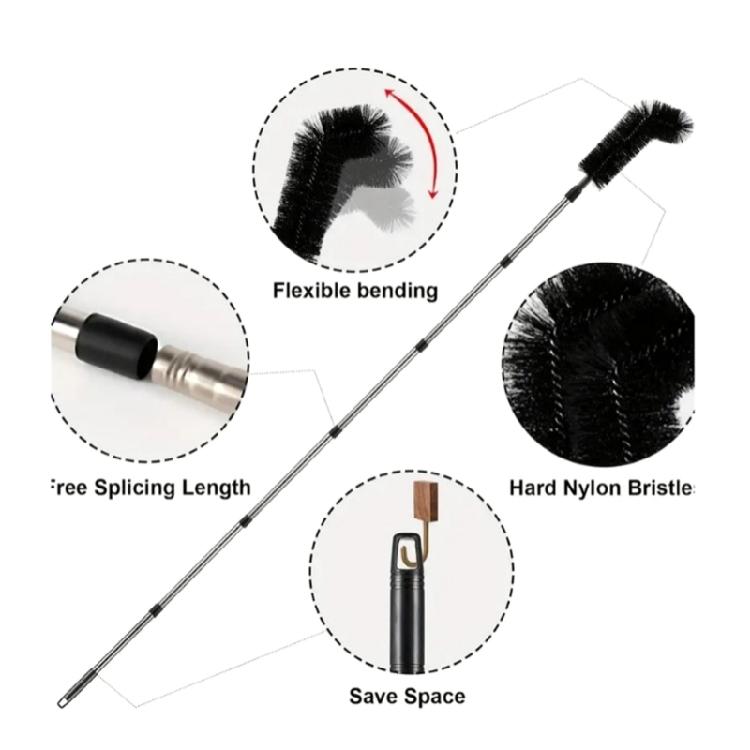 Expandable Rain Gutter Cleaner With Fast Release Mechanism For Easy Assembly Storage And SpiderWebs Removal Tasks