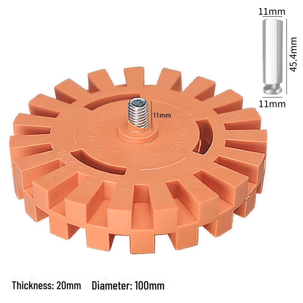 Yunbei 4-Inch Pneumatic Adhesive Removal Eraser Wheel with Grinding Head