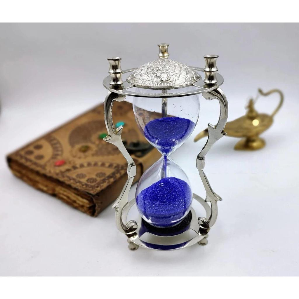 Messing Sanduhr Messing & Glas Sanduhr Timer Nautisch Maritim Antik Sanduhr