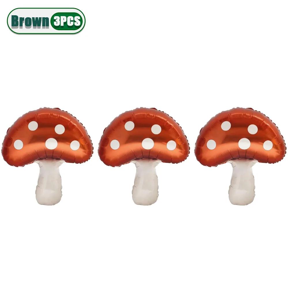 31x21 Inch Mushroom Foil Balloons Large Forest Theme Birthday Party Christmas Decoration Inflatable Mushroom Balloons Supplies