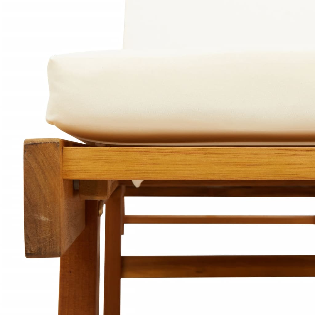 Sun Loungers With Cushions, 2 Pcs, 200X68X83 Cm, Solid Acacia Wood