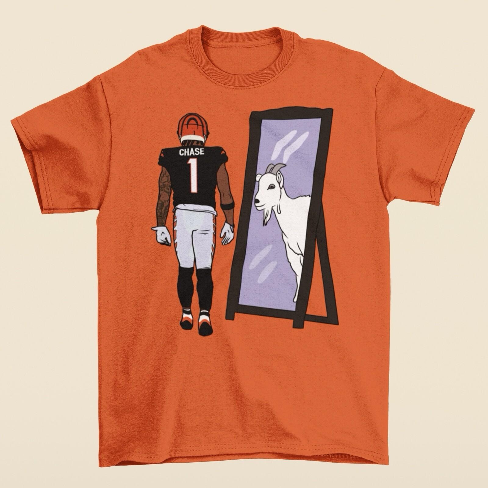 Ja’Marr Chase Mirror GOAT Cincinnati T-shirt XXXXL