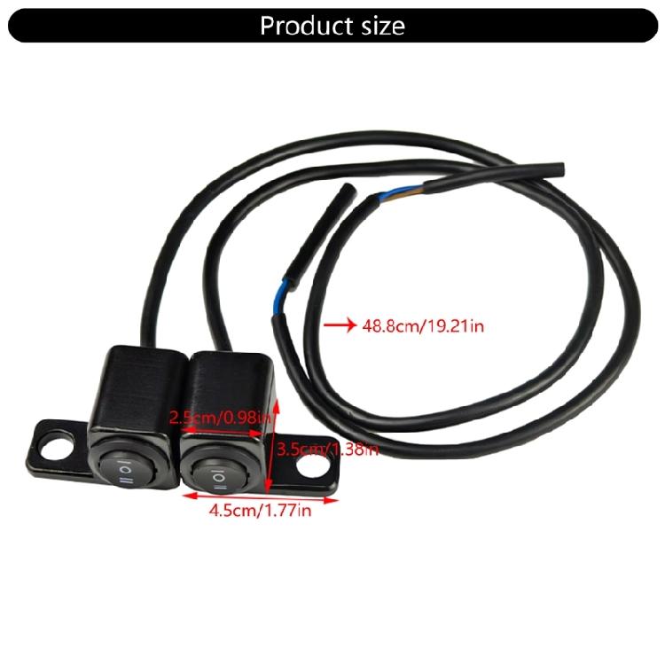 Left/Right Motorcycle Headlight Switches 12V Fog Spotlight Switches Modified Accessories Handlebar Mirror Mount Switches