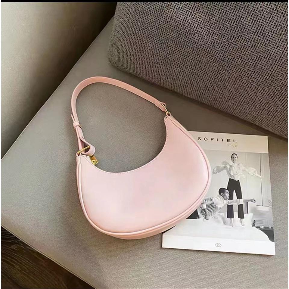 Lady Vintage Dumpling Underarm Bags For Women PU Leather Zipper Shoulder Bag