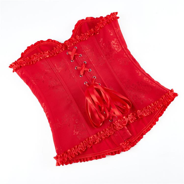 Wielokolorowy Koronkowy Gorset Push-Up Modelujący Sylwetkę