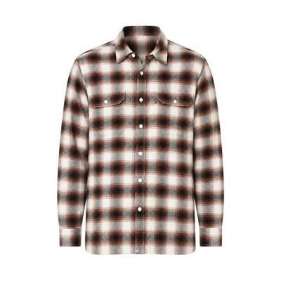 Mens Worker Plaid Flannel Shirt