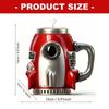 Creative Space Themed Resin Cup In Unique Rockets Shape Steel Lining Insulated Mug For Coffee Lover And Collectors