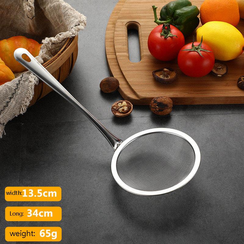 1PCS Stainless Steel Strainer Colander Chinois To Sift Strain Drain and Rinse Vegetables, Pastas & Teas Home Kitchen Tool