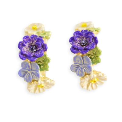 Palnart Poc Ohrringe Blume Mob Palnart Poc Brough Superior Blume Lila Accessoires