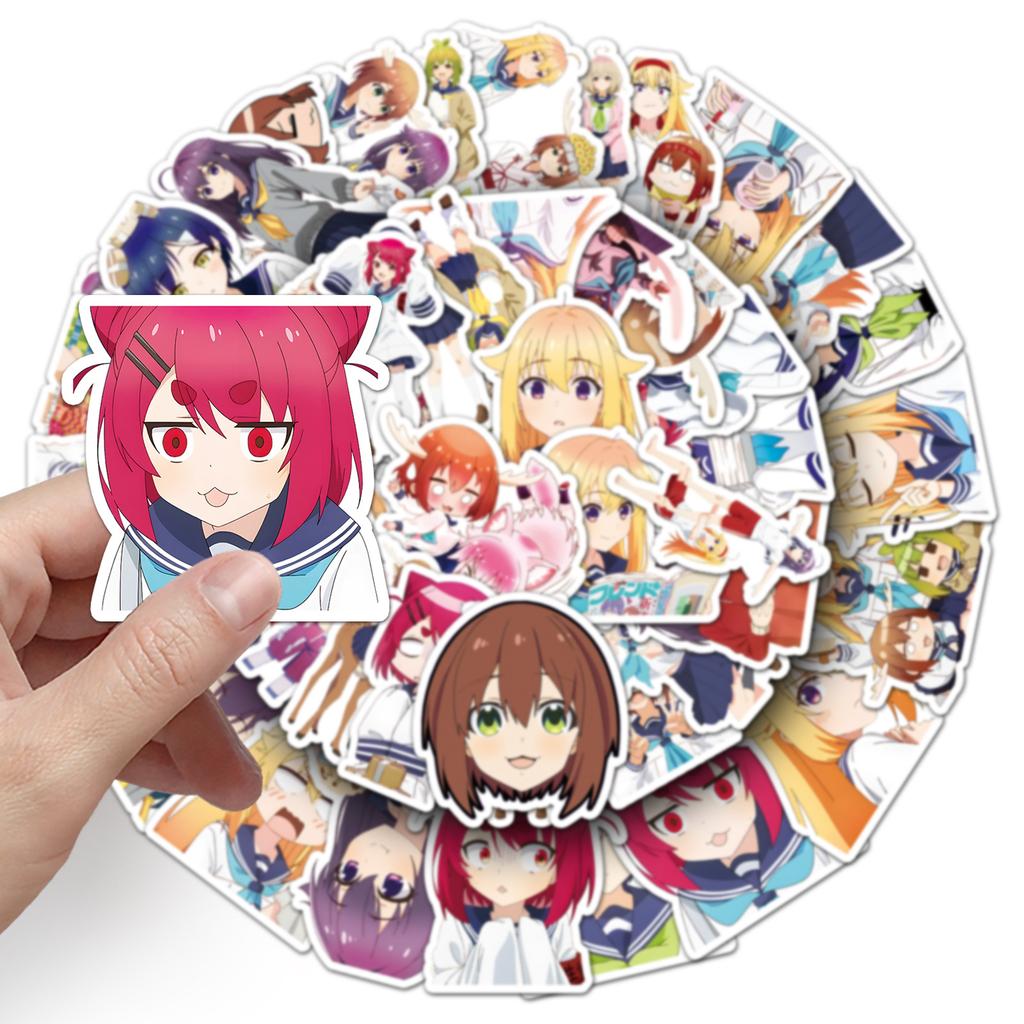 50 Pictures of Kanoko Nako's Cartoon Stickers Personalized Japanese Comic Decorative Water Cup Mobile Phone Case Stickers