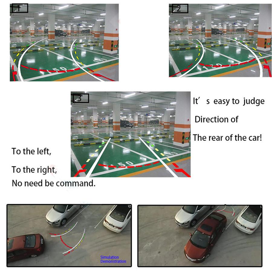 Car Trajectory Tracks Backup Rear View Camera For 2007-2015 Mitsubishi Outlander
