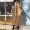Padded and thickened 2 winter medium and long loose and thin woolen coat women's autumn woolen coat