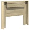 Storage Headboard with LED Lighting Sonoma Oak Wood Based Material
