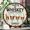 Retro Metal Bar Sign Vintage Tin Plaque Round Wall Art Home Pub Decor Man Cave Funny Whiskey Cocktail Design