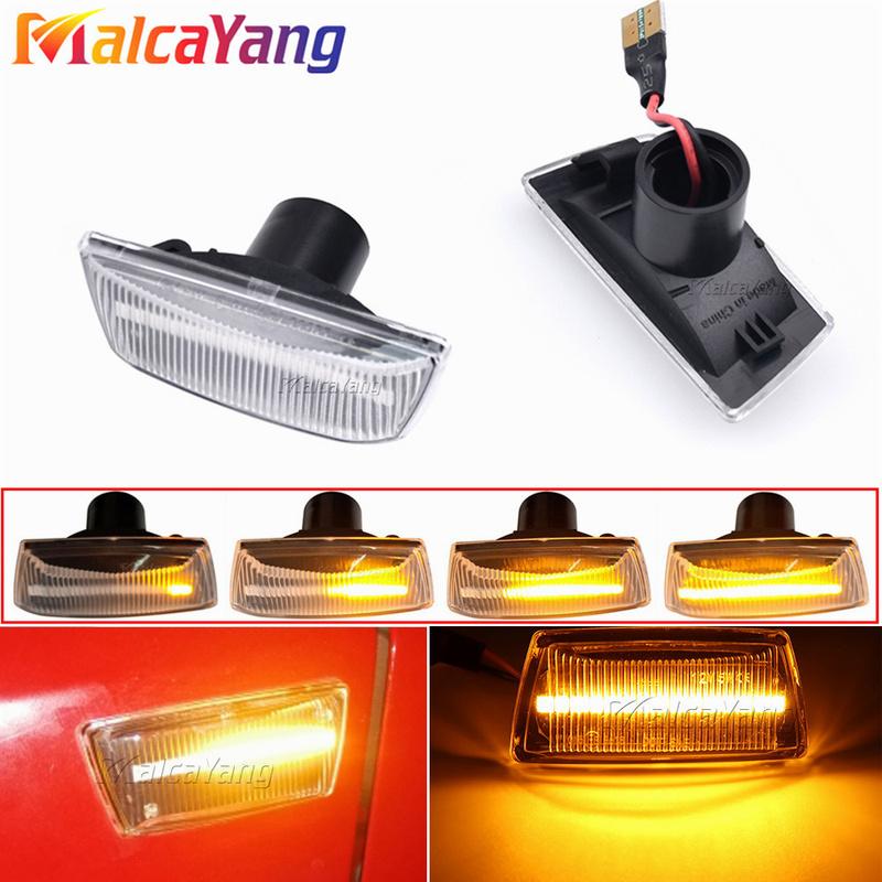 2pcs Dynamic LED Car Side Marker Lights Repeater Signal Lights For Opel Ignia Astra H Zafira B Corsa D For Chevrolet Cruze
