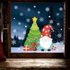 Cartoon Christmas Dwarfs Christmas Tree Snowflake Gift Box Glass Windows Window Stickers
