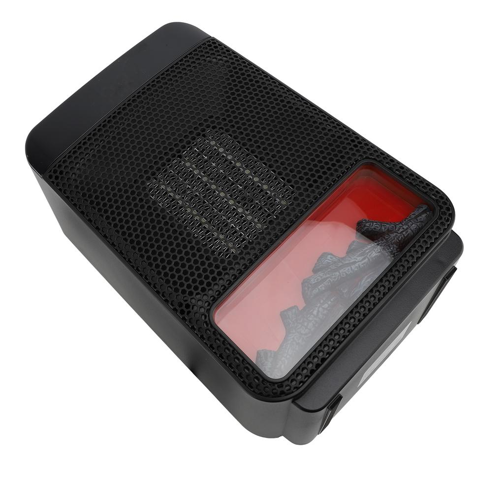 Raumheizer, 1000 W, PTC-Keramik, schnelles Aufheizen, tragbarer elektrischer Desktop-Heizstrahler mit realistischer 3D-Flamme