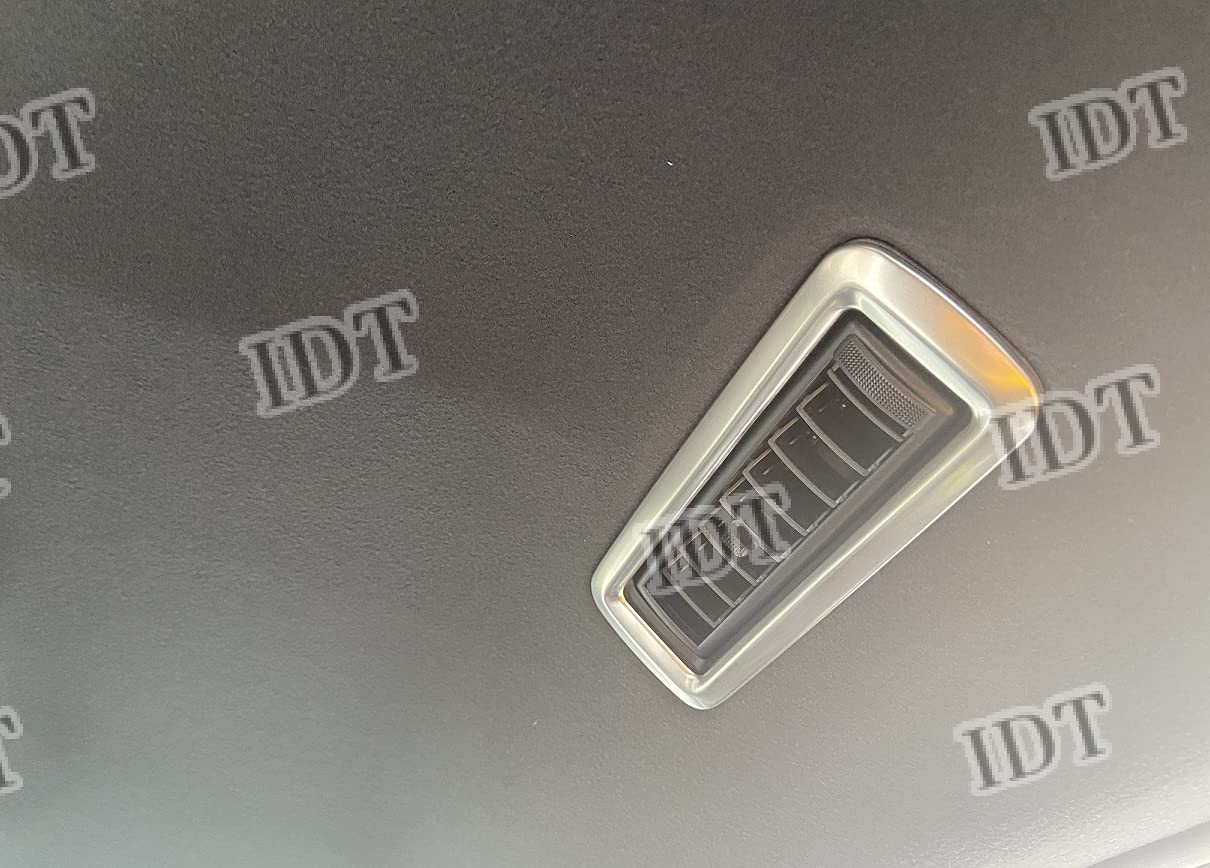 IDT Silver Rear Air Conditioner Cover with Mini Cloth for 80 Series Voxy, Noah, and Esquire. Interior Panel, 2nd and 3rd Row Duct Garnish, Bezel Trim,