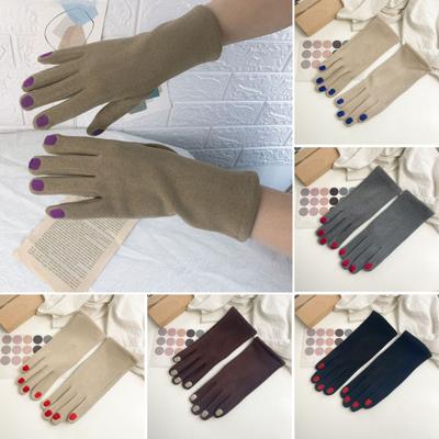 Жіночі Теплі Рукавички Зимові Рукавички з Сенсорним Екраном з Кольоровими Нігтями Вітрозахисні Терморукавички для Бігу, Виконання Доручень, Велоспорту, Водіння