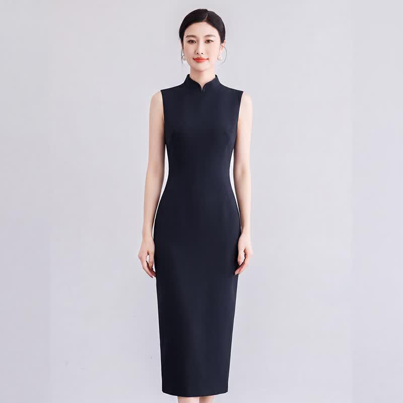 Conjunto de Vestido Traje Cheongsam Retro Estilo Chino Nuevo para Mujer Treloman