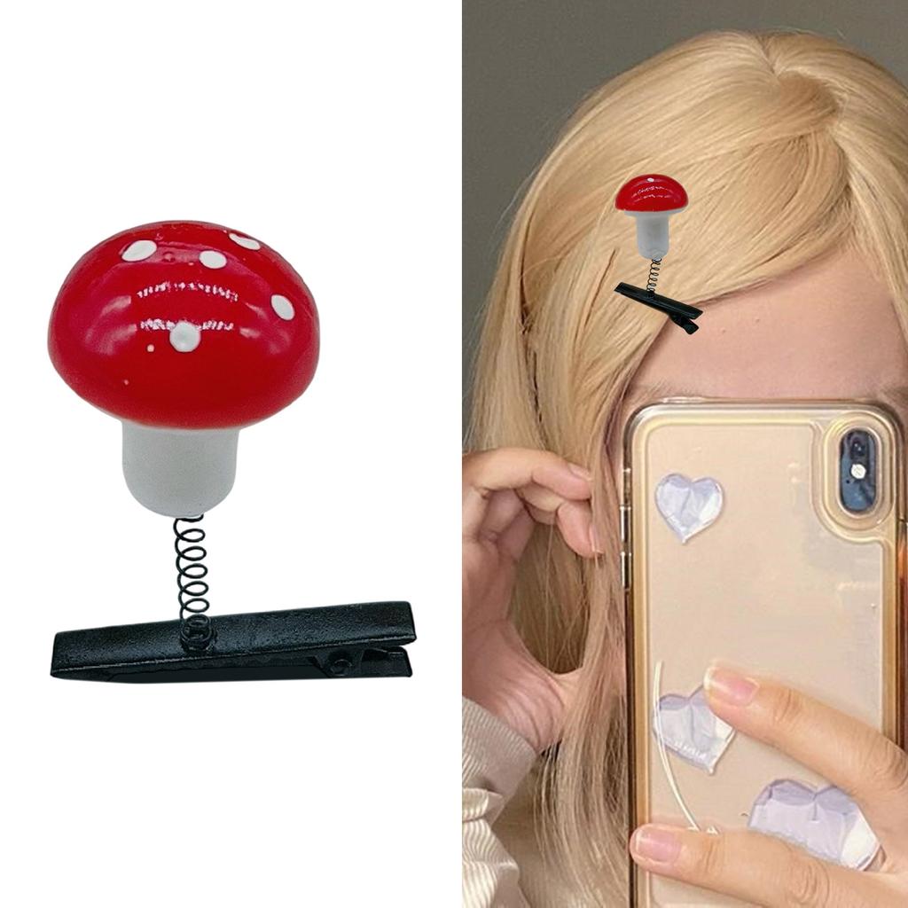 Dívčí sponka do vlasů Houba Ženy Dítě Sponky do vlasů Rozkošná Ozdoba do vlasů Sponky Houbovitý Tvar Sladké 2000s Dívčí sponky do vlasů