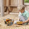 RC Dump Truck Toy for kids, Remote Control Construction Toys Vehicle with Metal Bed and Light/Music, Birthday gifts ideas for Boys