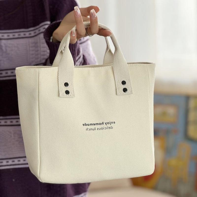 Японская холщовая сумка-тоут - Универсальная студенческая и мамина сумка для поездок на работу и обеда