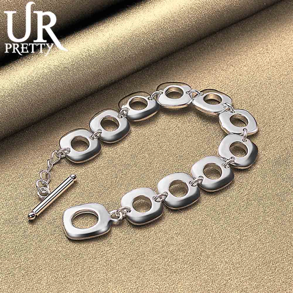 925 Sterling Silver Classic Square Chain Fashion Wedding Jewelry